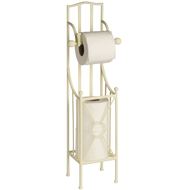 IVORY TOILET ROLL HOLDER WITH STORAGE