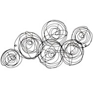  Swirly  Black  Designer  Metal  Wall  Art  Random