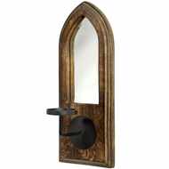 WOOD MIRROR WALL SCONCE