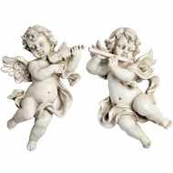  Set  Of  2  Hanging  Musical  Cherubs