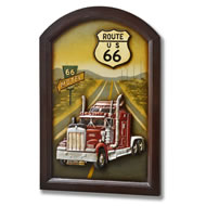  Red  Truck  Route  66  Sign