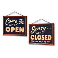  Shop  Open  &  Closed  Wooden  Sign