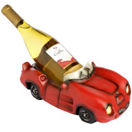 RED CAR WINE BOTTLE HOLDER