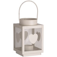  Distressed  Cream  Heart  Lantern