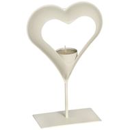  Cream  Heart  Tea  Light  Holder