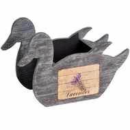  Lavender  Pattern  Duck  Shaped  Wooden  Plant  Pot  Holder
