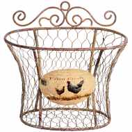  Chicken  Wire  Hanging  Or  Standing  Rooster  Pattern  Egg  Holder