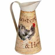  Tin  Large  Rooster  Milk  Jug  :o)
