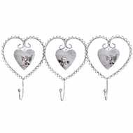  Metal  Cream  Painted  Cherub  Pattern  Triple  Hook