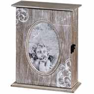  Wooden  Cherub  Pattern  Key  Box  With  Photo  Frame