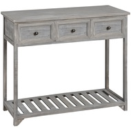  3  Drawer  Potting  Shed  Console  Table  With  Slated  Tray