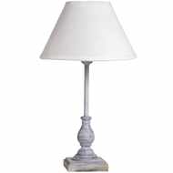  Apollo  Solid  Wood  Washed  Candle  Style  Table  Lamp  Beige  Shade