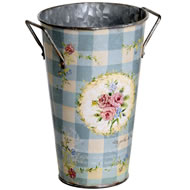  Vintage  Rose  Tin  Vase    Xx  Sale  Xx