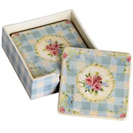  Vintage  Rose  Set  Of  6  Coasters
