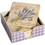  Lavender  Pattern  Set  Of  6  Coasters