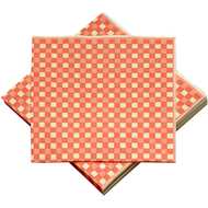  Red  &  Yellow  Check  Paper  Napkins