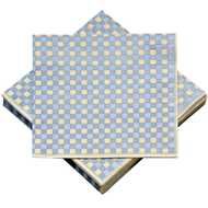  Blue  Checked  Paper  Napkins