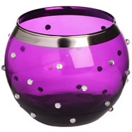 ROUND JEWELLED TEALIGHT HOLDER