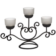 3 WAY CHROME TEALIGHT HOLDER
