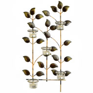 Leaves  5  Way  Wall  Tea  Light  Holder