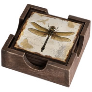  Set  Of  6  Flower  Coasters