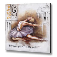  Handpainted  Surrender  Yourself  To  The  Music  Canvas