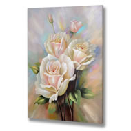  Handpainted  Bunch  Of  Pink  Roses  Canvas