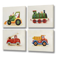  Handpainted  Set  Of  4  Kids  Room  Canvas'
