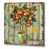  Handpainted  Juicy  Peaches  Canvas