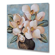 Pink  And  Blue  Flower  Handpainted  Canvas