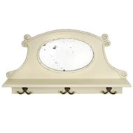 CLOAKROOM MIRROR/HOOKS (CREAM)