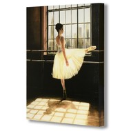 BALLET DANCER LEG ON BAR CANVAS
