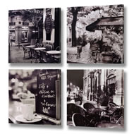  Set  Of  4  Cafe  Canvas