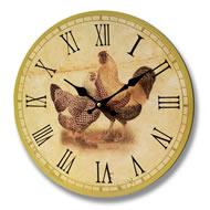  Hen  &  Cockerel  Clock