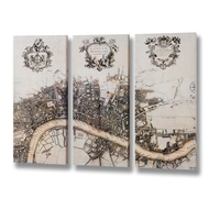 Set  Of  3  Map  Prints