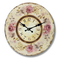 Pink  Roses  Clock