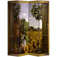 GARDEN VIEW CANVAS SCREEN (WS 6304) SPECIAL OFFER