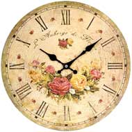 L'AUBERGE DE FLEURS WALL CLOCK