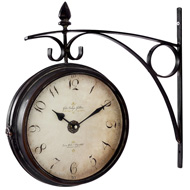 DOUBLE SIDED IRON CLOCK