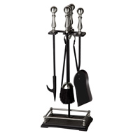 GALLERY COMP. SET IRON BASE BLACK & BRUSHED STEEL SPECIAL OF