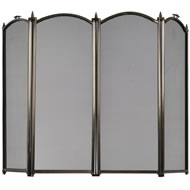 MEDIUM FOUR FOLD FIRE SCREEN ANTIQUE BRASS SPECIAL OFFER