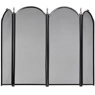  Extra  Large  Four  Fold  Fire  Screen  In  Silver    Xx  Sale  Xx