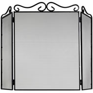  Plain  Black  Practical  Heavy  Firescreen  3  Fold    Xx  Sale  Xx