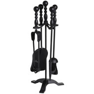 All  Black  Ball  Top  Cast  Iron  Companion  Set
