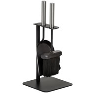  Black  And  Silver  Contemporary  Hearth  Tidy    Xx  Sale  Xx