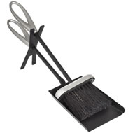  Black  And  Silver  Loop  Top  Hearth  Tidy  Set    Xx  Sale  Xx