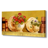POTS ON BOOK SHELF B