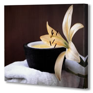 WHITE LILY AND CANDLE CANVAS     SPECIAL OFFER