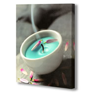 PINK PETALS ON CANDLE CANVAS   SPECIAL OFFER