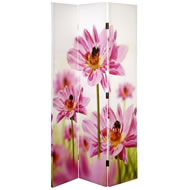 PINK FLOWERS CANVAS SCREEN